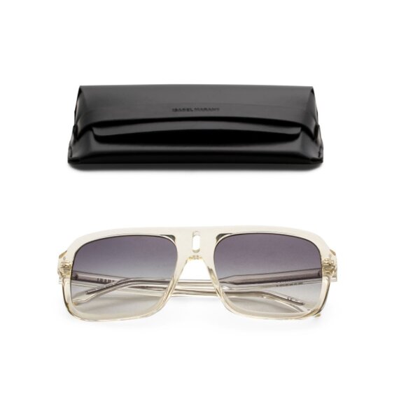 ISABEL MARANT Clear 59mm Aviator Sunglasses - Picture 1 of 2